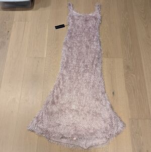 Tadashi Shoji Mauve Textured Maxi Dress